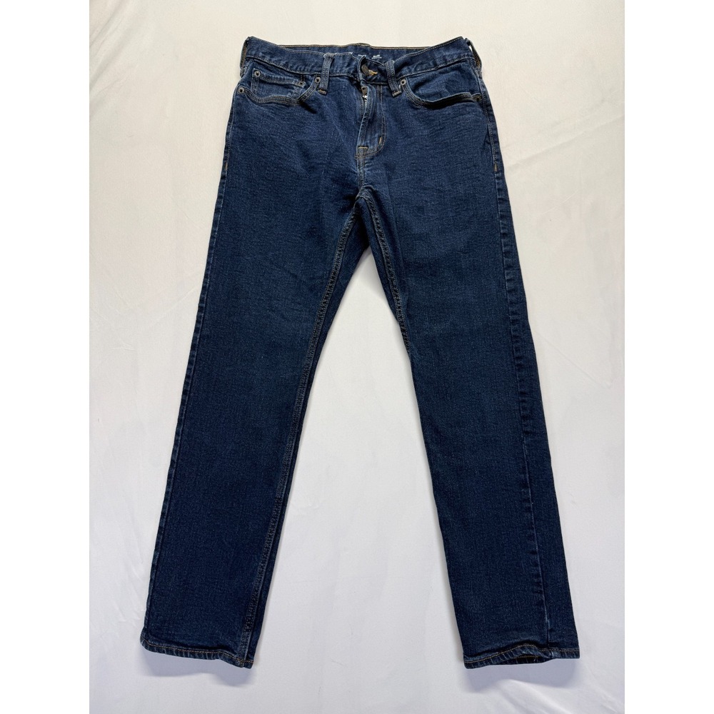 Old Navy Slim Built-In Flex Jeans Womens 31x29 Blue Dark Wash Denim Straight Leg